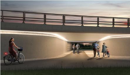 För att skapa ljus vid dygnets mörka timmar är det viktigt att bra belysning vid bron, framförallt viktigt under vägbron.
