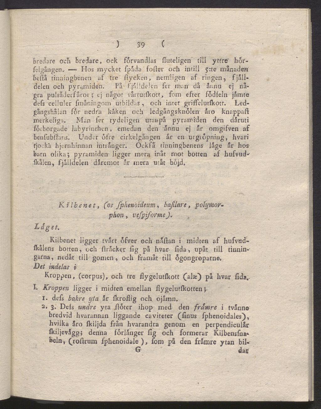 ) 39 ( brecfare Och bredare, ock förvandlas flüteligen till yttre horfelgången.
