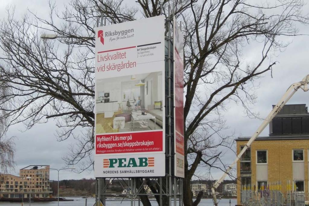 En samlad skyltning för flera företag är att föredra framför enskilda skyltar.