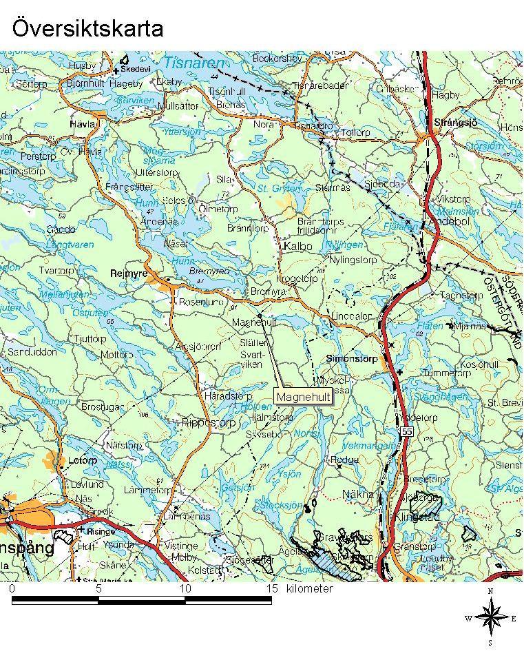 2. Syfte, föreskrifter och skäl för beslut (se reservatsbeslut) Figur 1. Översiktskarta. Bakgrundskartor Lantmäteriet, dnr 106-2004/188 3.