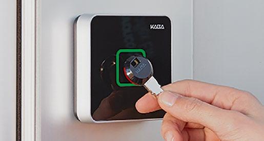 Kaba läsare för invändig och utvändig säkerhet Kaba läsare med delat montage ger den bästa säkerheten utomhus tack vare en sabotagesäker installation.