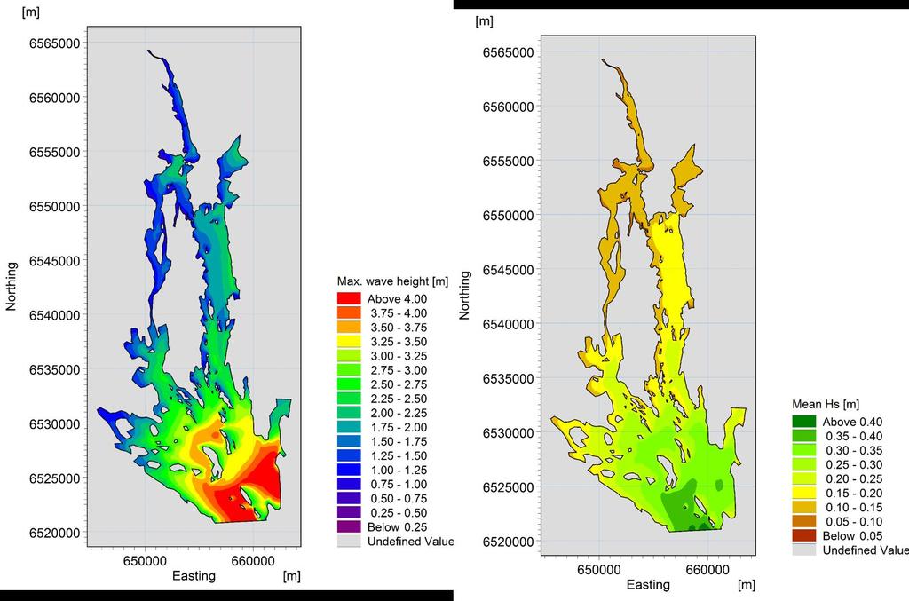 Resultat Figur 4-2 Modellerad våghöjd under år 2015.