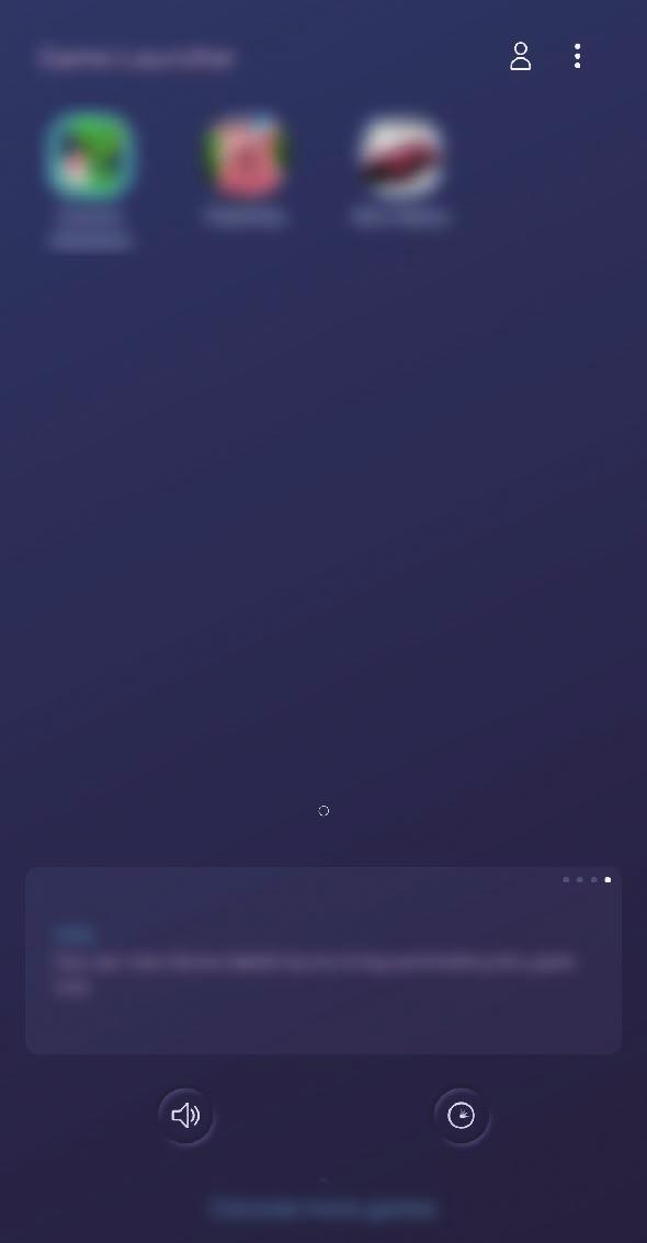 Appar och funktioner Game Launcher Inledning Game Launcher samlar de spel som du har hämtat från Play Butik och Galaxy Store på en plats för enkel åtkomst.