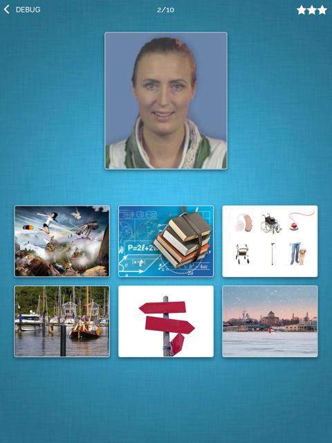EN ÖVNING Programmet lumar fram en övnng utfrån dna val. Du ka matcha den övre källan mot objekten den undre källan. Reetera vdeo och ljud den övre källan genom att klcka å den.