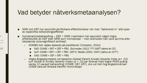 Vad betyder nätverksmetaanalysen?