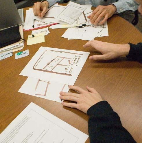 Pappersprototyper Ofta bygger man en lo fi prototyp som användare kan interagera med.