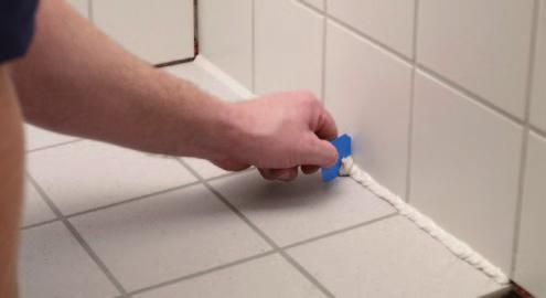 Påföring av Cerafill fogmassa Mjukfogar Mjukfogar bör endast utföras där de är konstruktivt motiverade på grund