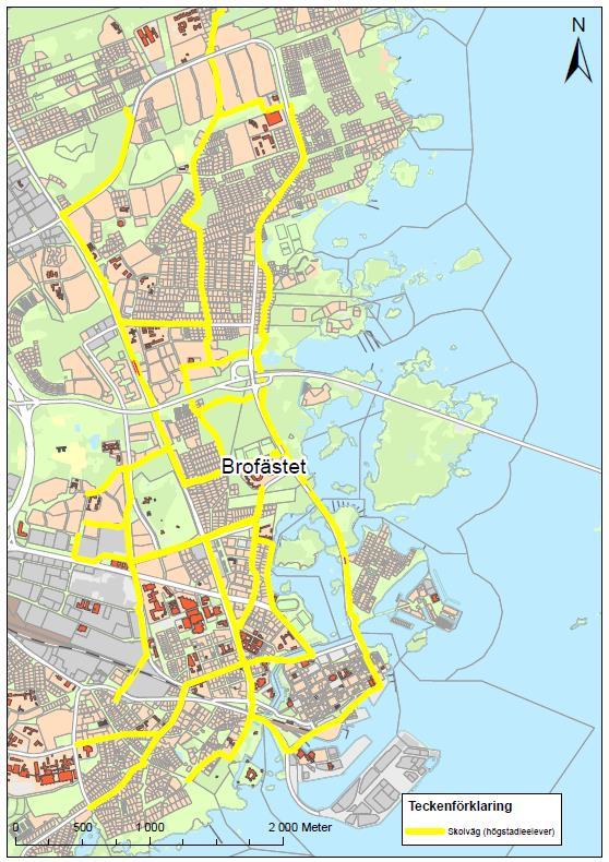 Samhällsbyggnadskontoret Tjänsteskrivelse 11(27) för andra cyklister med andra målpunkter till vilka man cyklar i mer nord-sydlig riktning.