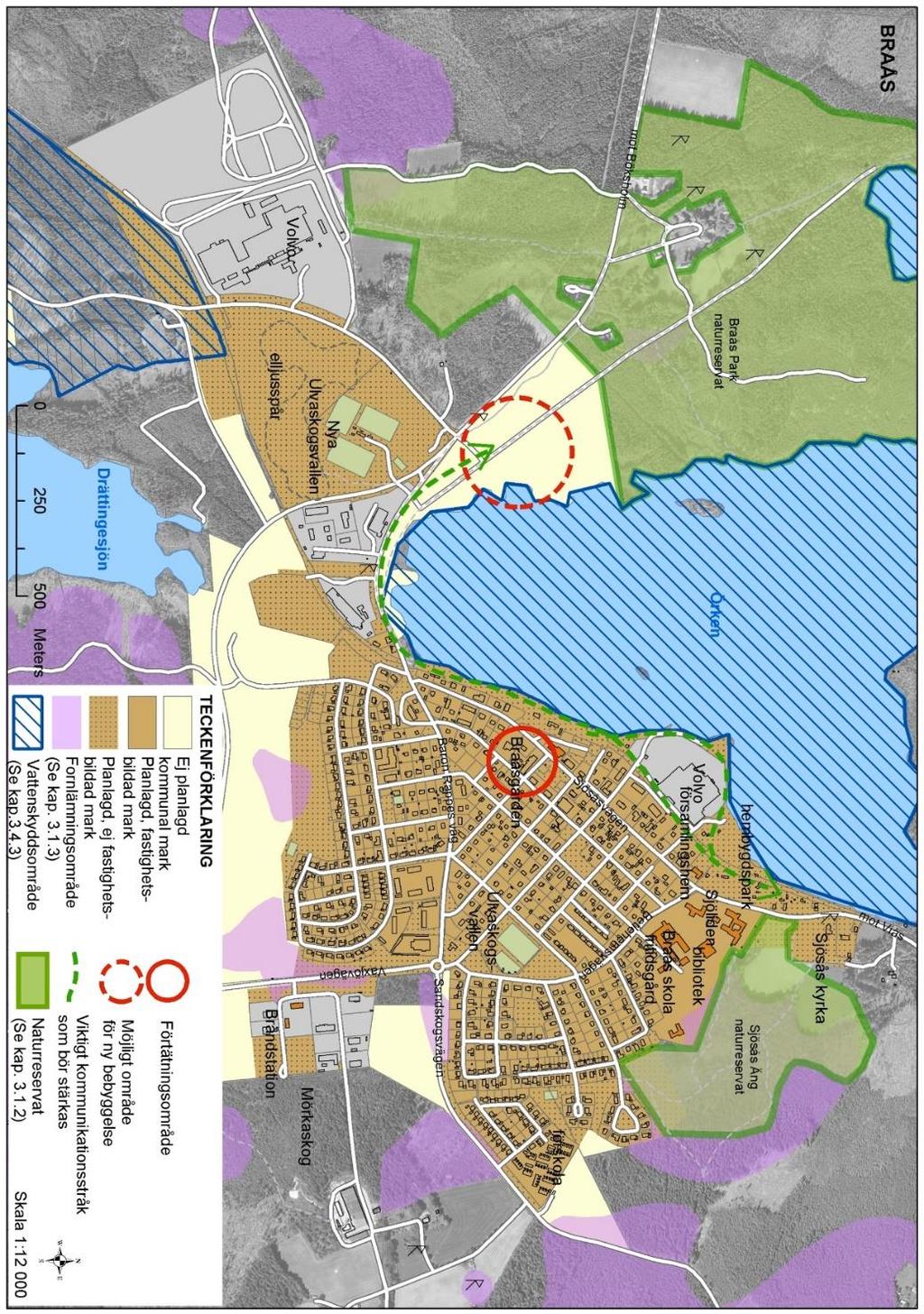 Braås (ÖP för Växjö kommun 2005) 2016 ändring av DP (till skoländamål) 2005-2017 utvecklades smalspårsområdet (reservat) 2013 byggdes bostäder 2005 blev stationshuset en bostad 2014 antogs detaljplan