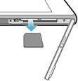 1 Insert a fingernail into the gap between the memory card cover and the device, then detach the memory card cover.