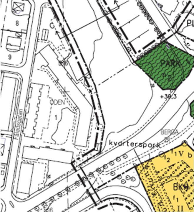 strukturbildande kollektivtrafik. Detaljplaner För det föreslagna planområdet gäller bland annat Stadsplan för kvarteren Idun m fl. (1283K 3635), vilken vann laga kraft den 29 juli 1957.