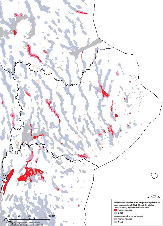 Påverkansanalys för PFAS (11) för grundvattenförekomster Betydande
