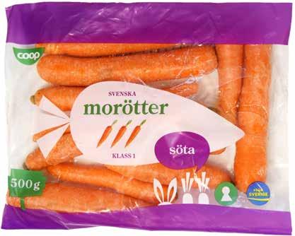 6 12 /kg Morötter Sverige, 500 g,