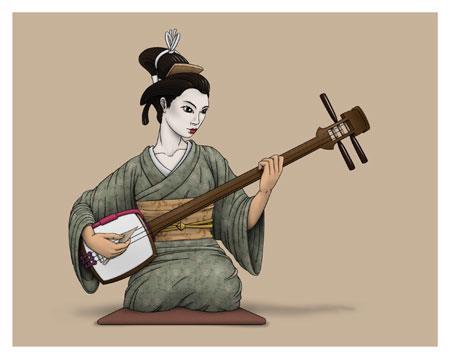 Ett annat instrument som ofta förekommer i japansk folkmusik är en bambuflöjt som kallas för Shakuhachi, men även andra instrument är ovanliga