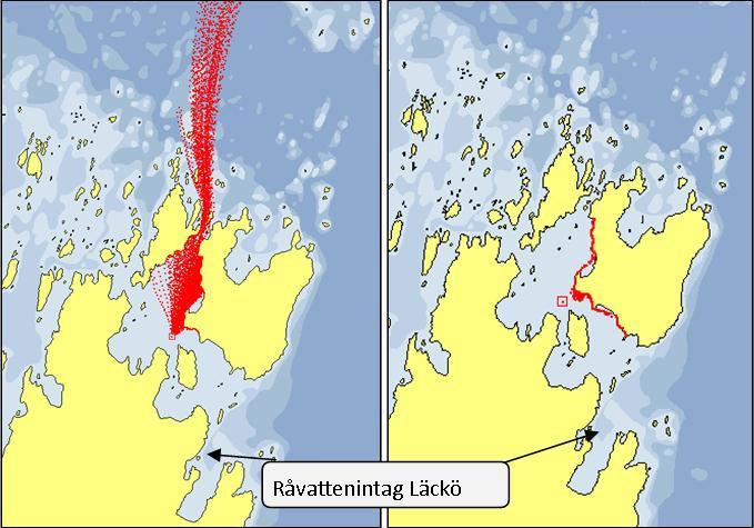 Partiklars utsläppspunkt Partiklars spridning under 12 timmar Figur 9.