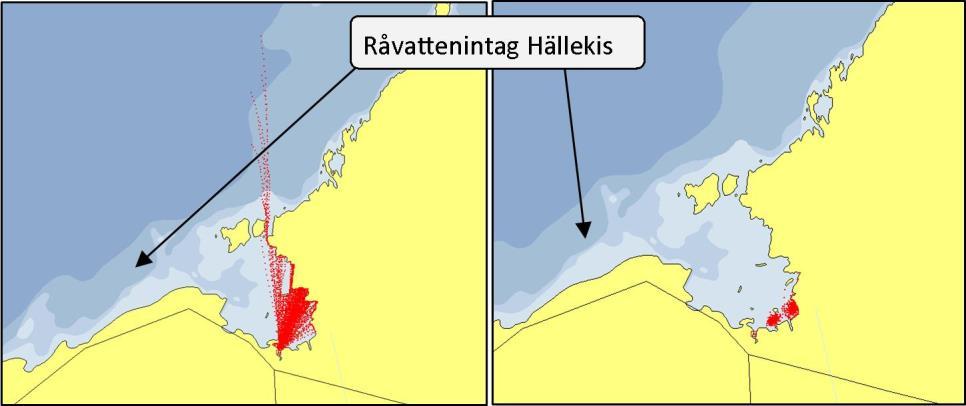 Partiklars utsläppspunkt Partiklars spridning under 12 timmar Figur 12.