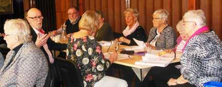Under ledning av distriktets studiesamordnare deltog de livligt i den debatt i arbetsgrupperna samt under redovisningen av gruppernas arbete.