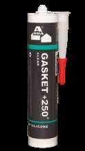 +40⁰C Arbetstemperatur -40⁰C till +250⁰C 400448 Gasket +250 Transparent 12 x 0,29 lit Falskitt AA Icke torkande tätningsmedel som