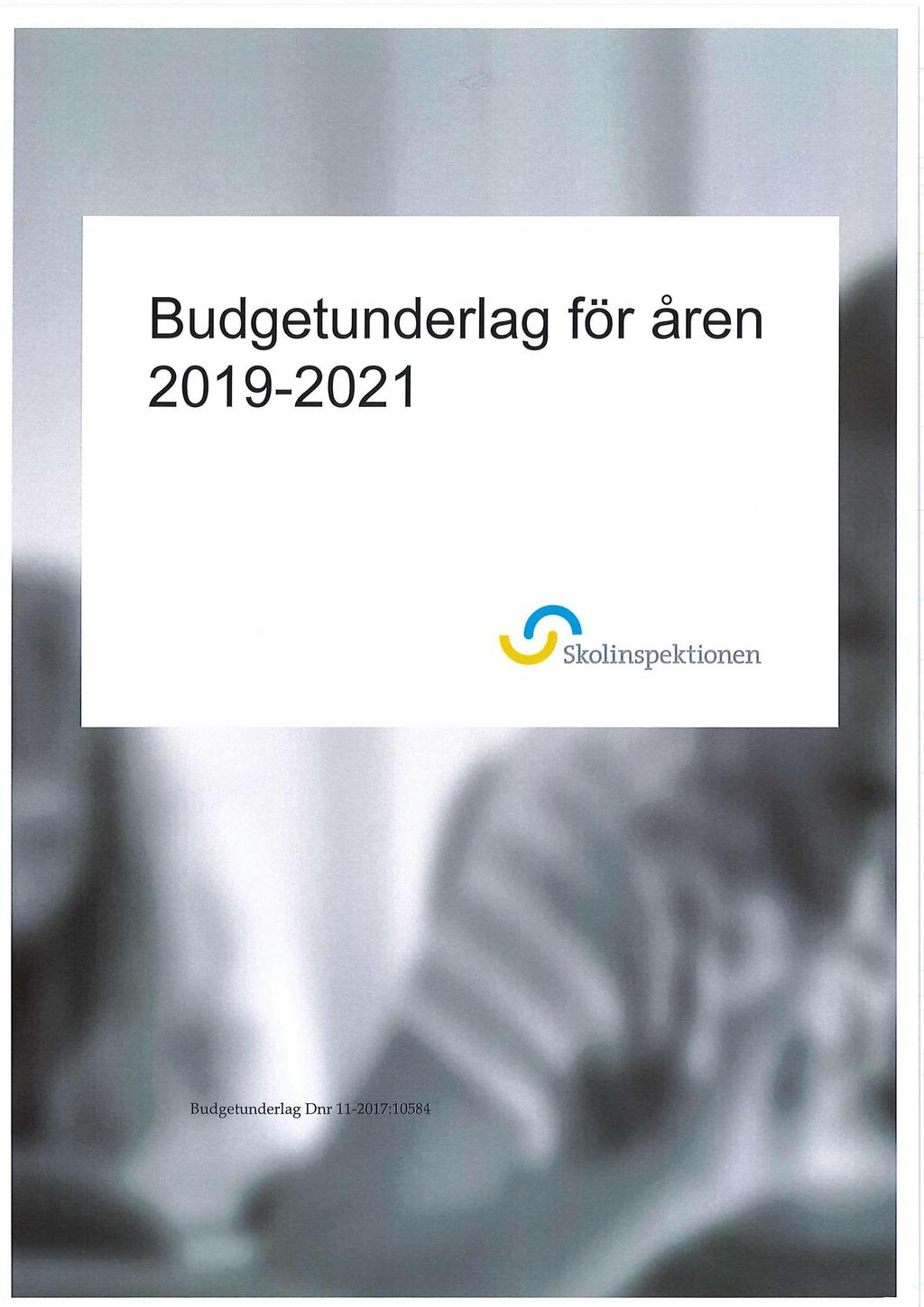 Budgetunderlag för åren 2019-2021
