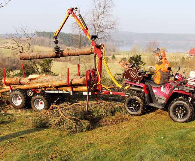 ATV Med över 18 års erfarenhet av egen utveckling och tillverkning, var Kranman först i världen med produktion av hydrauliska griplastare för fyrhjulingar- Vi utvecklar ständigt vårt produktsortiment