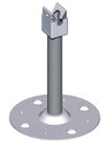 Stöd med 100 mm höjd för fastsättning av ledare på brännbara materiel. Specifikation passar ledn.höjd förp. art.nr.