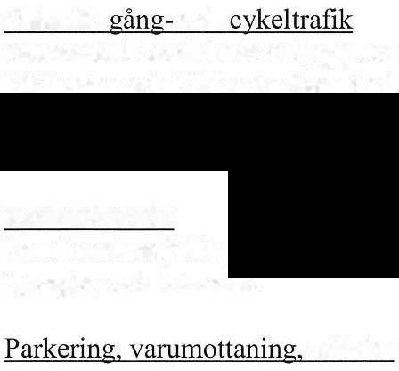 Gator och trafik Gatunät, gång- och cykeltrafik Gatunätet i området är utbyggt. Runt den gräsbevuxna ytan ligger trafikområden.