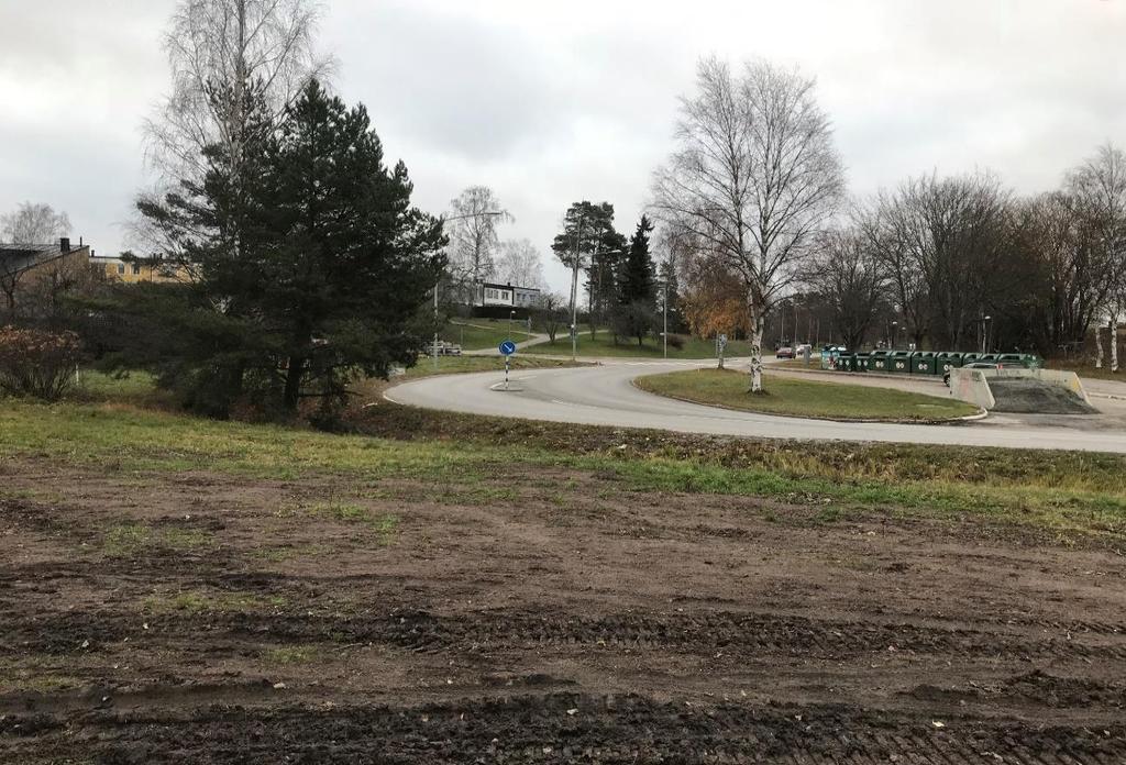 Figur 2: Foto som visar vart Sörgårdsvägen (till vänster) och