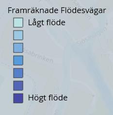 Vattnets rinnvägar svarta pilar visar vattnets rinnriktning).