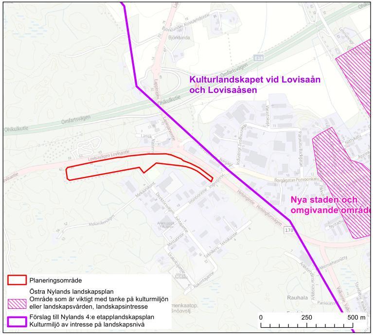 7 2.3.3 Byggd kulturmiljö I Östra Nylands landskapsplan har Den nya staden och omgivande områden angetts vara ett område av värde på landskapsnivå.