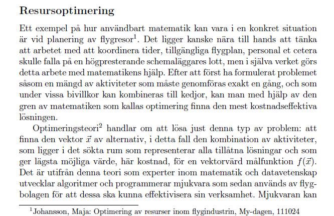 Referens :ll källan EJ alterna:v: I sin föreläsning under