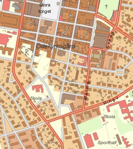 Getakärr 3:46 och 3:115. Området ligger ungefär 700 m öster om Kattegatt och 500 m söder om Stora torget i Varberg.