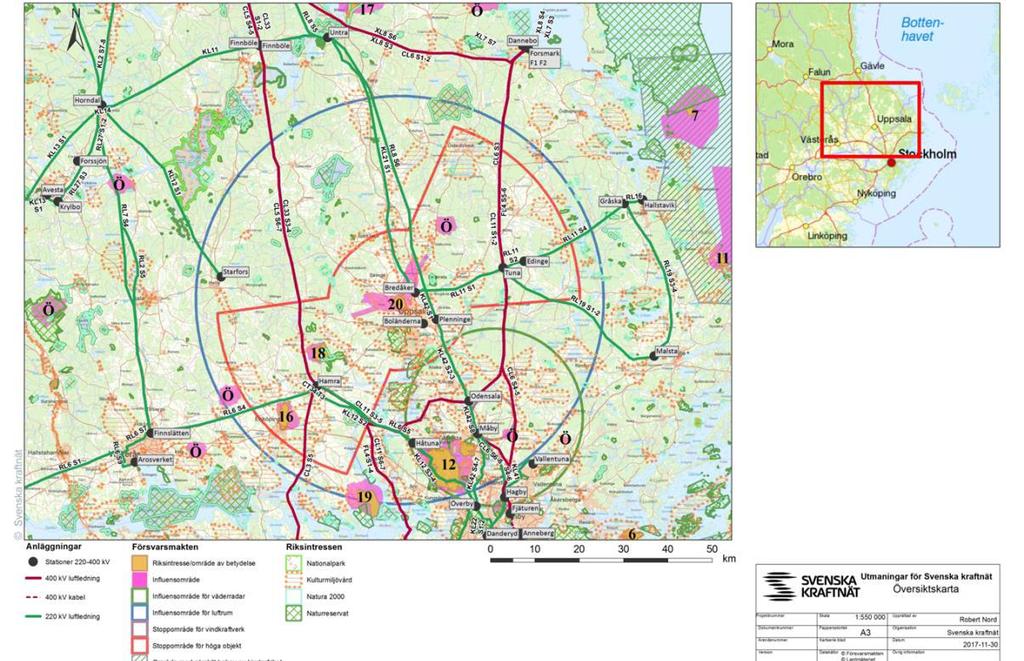 Intressekonflikter och utmaningar avseende framkomlighet Intressekonflikter > Magnetfält och bebyggelse, täta boendemiljöer och förtätningar > Detaljplanelagda områden > Riksintressen, stoppområden,