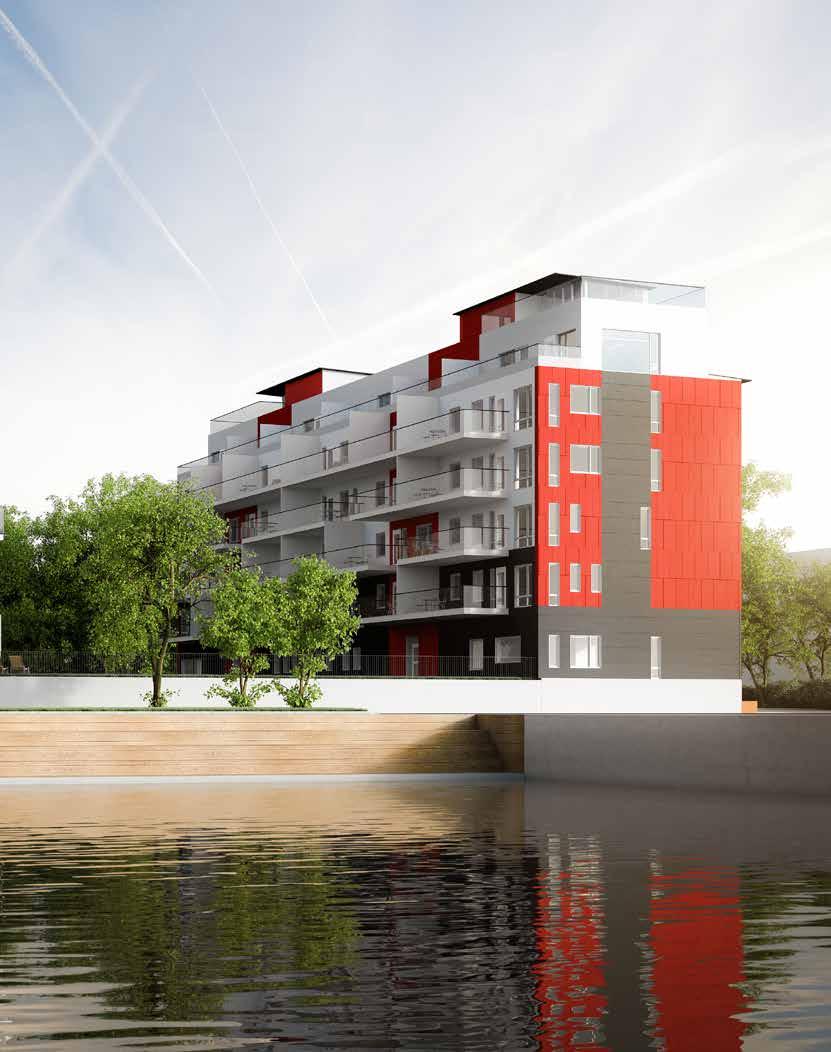 Huset har ett garage beläget i källaren där