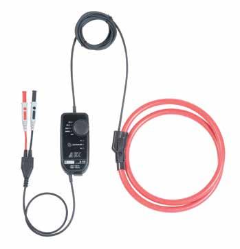 Flexibel tång för AC-ström Modell A110 30-300-3000-30000/3 AmpFlex -serien Mätområde 30 A AC 300 A AC 3000 A AC 30000 A AC Utsignal 100 mv/a 10 mv/a 1 mv/a 0,1 mv/a BESKRIVNING Modellen A110 MiniFlex