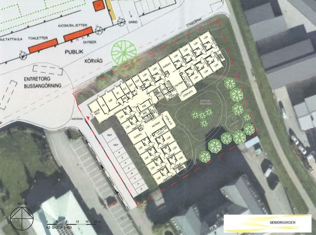 PÅVERKAN Illustaton som visar byggherrens förslag på utformning av planområdet. Stadsbild Ny bebyggelse ska placeras och utformas med hänsyn till Uppsala moskés betydelse som märkesbyggnad.