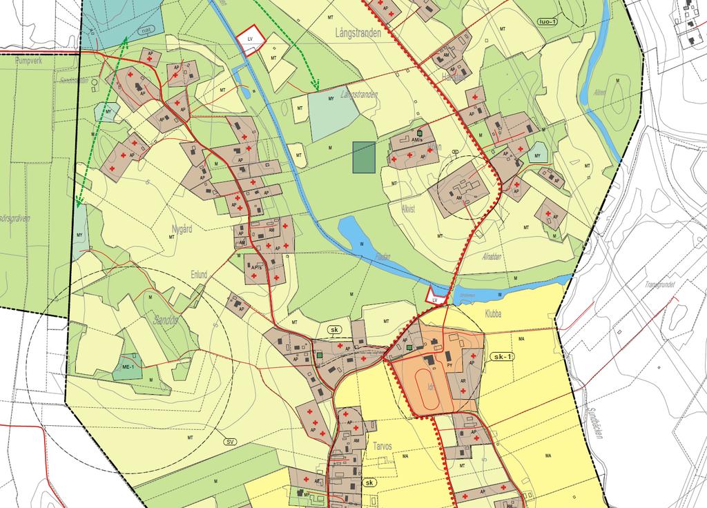 4 Bild 2: Delgeneralplanändringens delområden är anvisade med grön cirkel. 2. Utgångspunkter och målsättningar Ändringen av delgeneralplanen görs på markägarens initiativ.