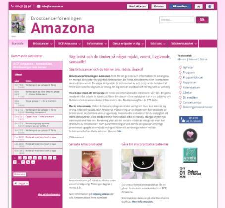 Hemsidan amazona.se eller amazona.nu Syftet med våra hemsidor är att ge en bred patientinformation om bröstcancer.