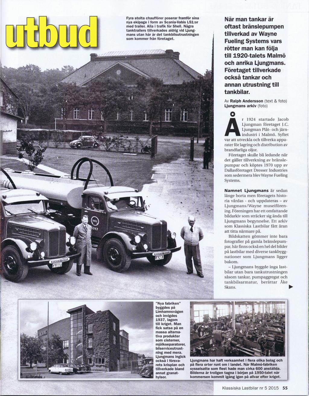 Utdrag ur tidningen "Klassiska Lastbilar" - www.