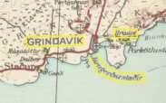 Grindavík (otherwise known as Járngerðarstaðir (1.4.1894 to 31.12.1924) and Garðhus (1.1.1925 to 31.12.1940)), incorporated in 1974, is a small fishing port on the southern shores of the Reykjanes peninsula.