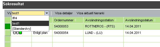 Här kan du också skrolla upp/ner eller höger/vänster för att se fler träffar och uppgifter.