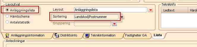 Sorteringen innebär att kunder med landskod SE kommer först, sorterat på postnummer. Därefter kommer alla övriga landskoder i bokstavsordning och sorterat på postnummer inom respektive land.