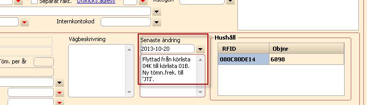 Scrum 34644 ärende 47215 Kunddialog>Tjänst Vid ändringar i planera körlista, t.ex.
