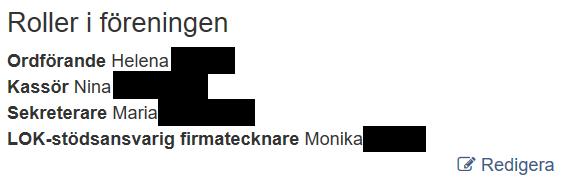 Tilldela roller Logga in på föreningens sida med användarnamn och lösenord samt klicka på Administration och sedan Personer.