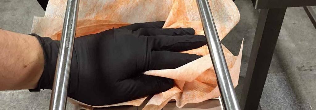 Paltech rengörande och avfettande våtservett, grov Utformad för att användas på ingrott fett och smuts.