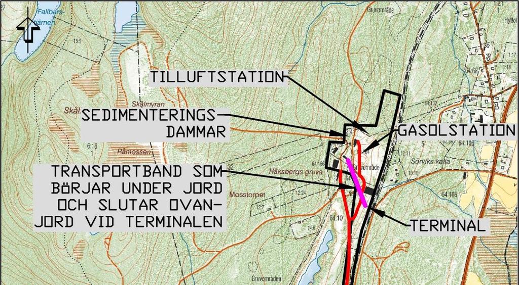 Figur 3. Planerade verksamheter inom planområdet.