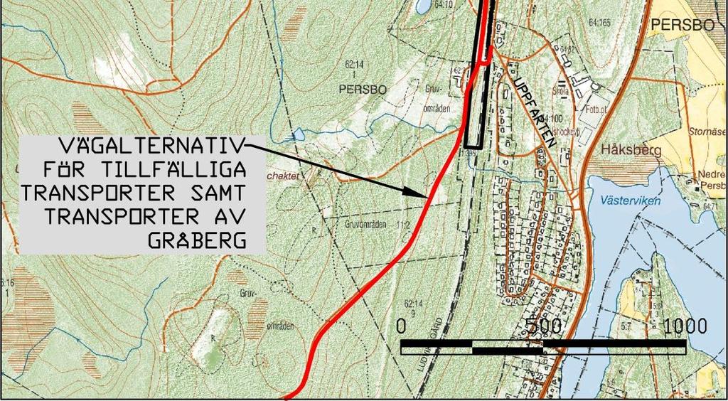 Inom planområdet kommer ett transportband som transporterar malm från gruvan att finnas.
