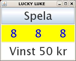 bild (7 poäng) Uppgift 11. Skriv ett program som fungerar som en enkel form av en spelmaskin av typen "enarmad-bandit".