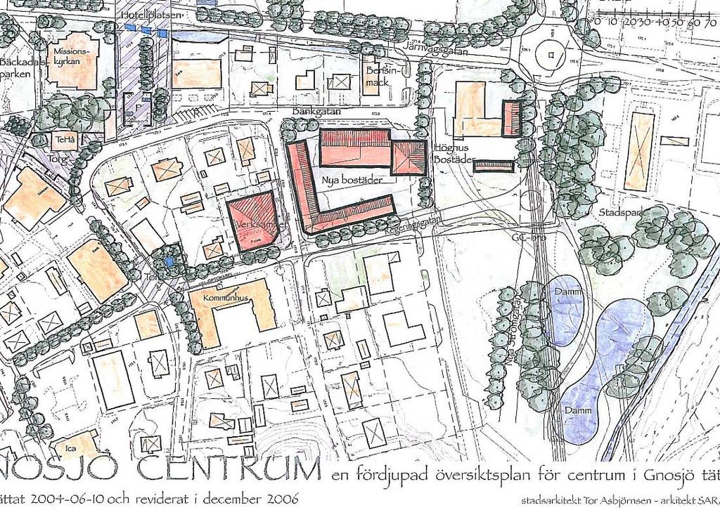 Röd streckad linje visar det aktuella planområdet.