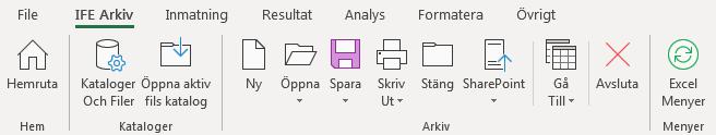 s arkivmeny kallas "IFE Arkiv" s arkivmeny kallas "IFE Arkiv" för att skilja