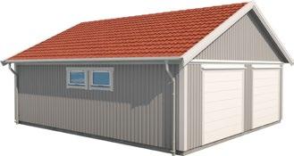 Plats för två bilar eller om du vill ha plats för en rymlig verkstadsdel.